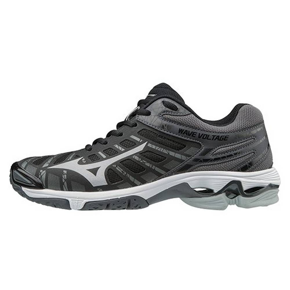 Tenis Para Voleibol Mizuno Wave Voltage Para Mujer Negros/Plateados 6390742-RL